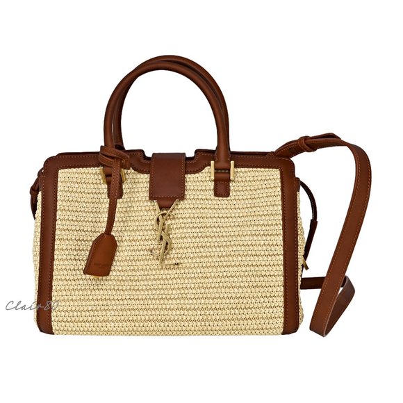 Saint Laurent Handbags - Saint Laurent Monogram Baby Cabas Raffia Satchel